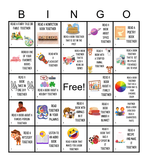 Read with Me in 2023 Bingo Card