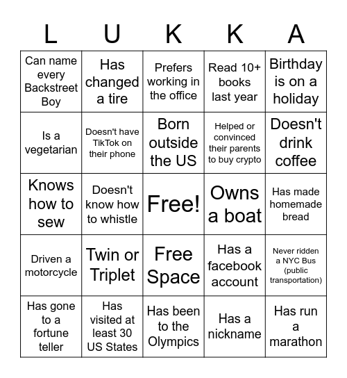 Bingo Card