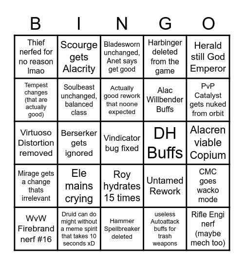 Balance Patch Meme Fiesta Bingo Card