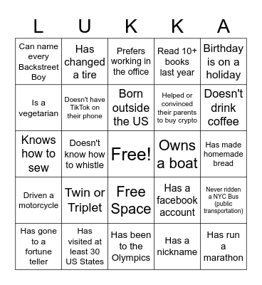 Bingo Card