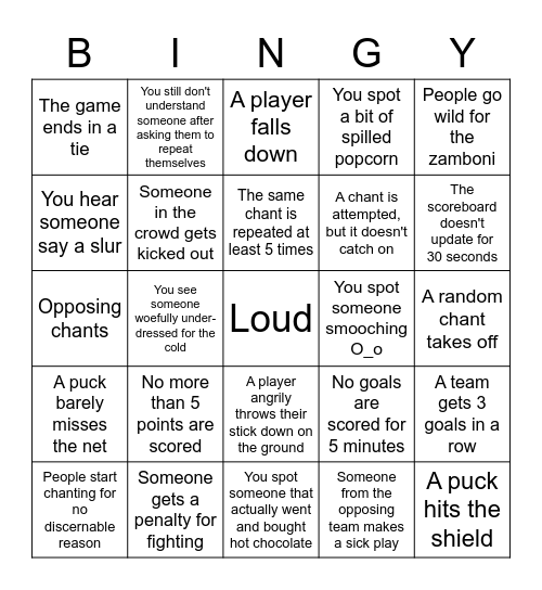 Red Cup Bingy Bingo Card