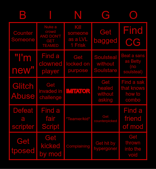 SOULSHATTERS Bingo Card