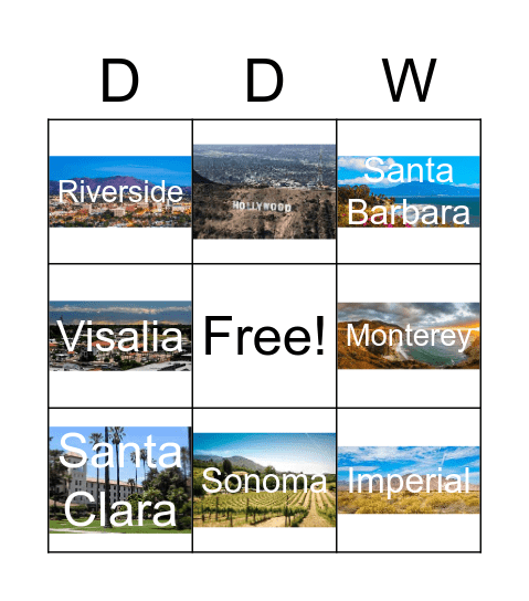 DDW District Bingo Card