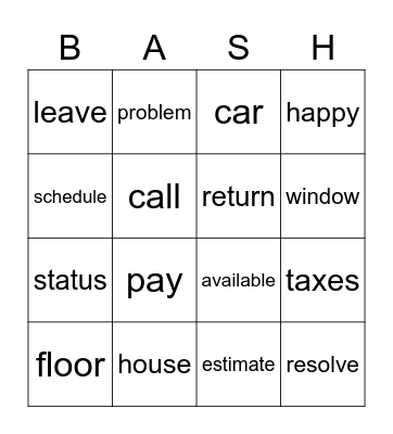 BINGO Card