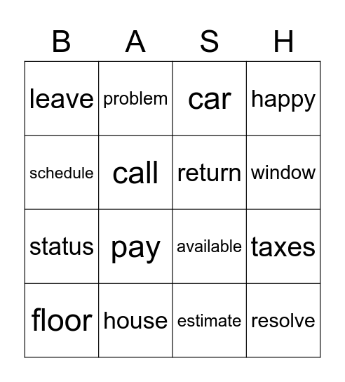 BINGO Card