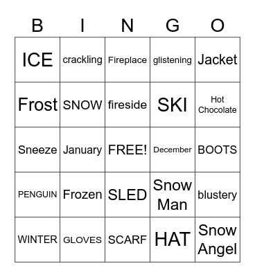 Winter Bingo Card