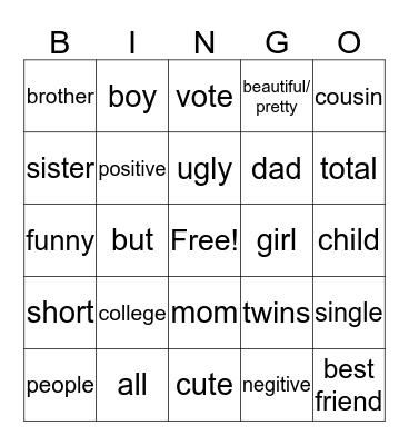 Bingo Card