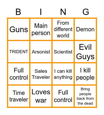 Bean Smp Lore Bingo Card