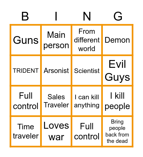 Bean Smp Lore Bingo Card