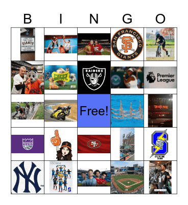 VMG FAVORITE SPORTS/TEAMS/ATHLETES Bingo Card