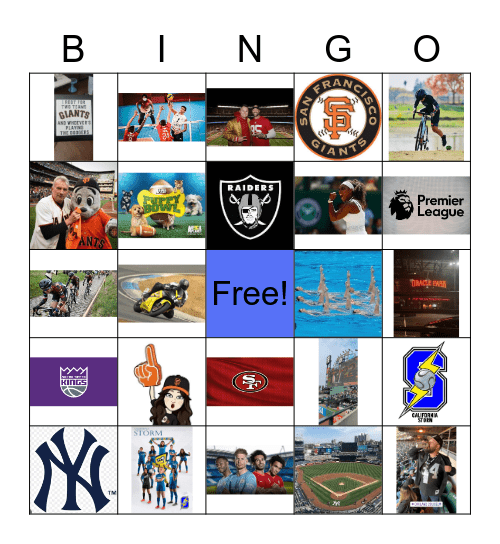 VMG FAVORITE SPORTS/TEAMS/ATHLETES Bingo Card