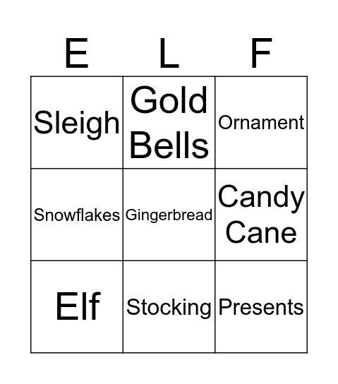 Christmas Bingo Card