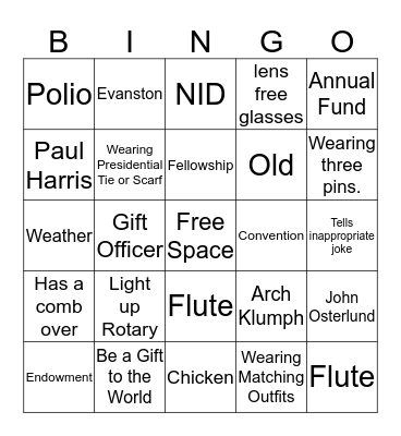 BM Bingo Card