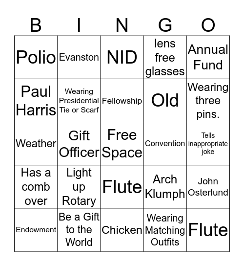BM Bingo Card