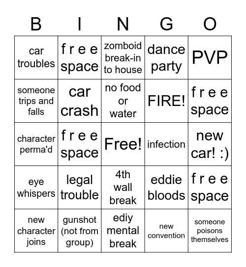 BINGOR Bingo Card