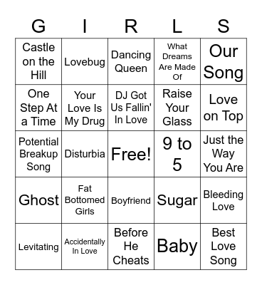 Galentine's Day Bingo Card