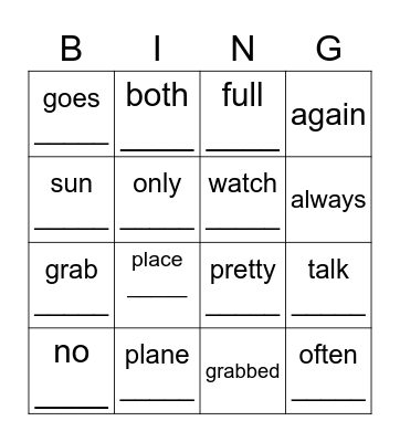 February 3, 2023 Bingo Card