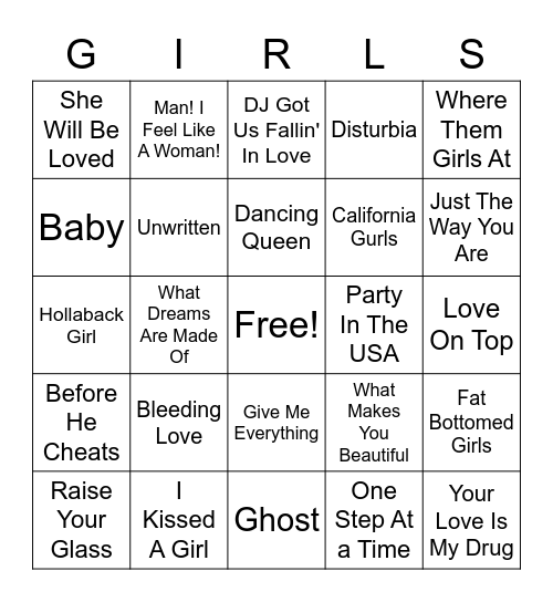 Galentine's Day Bingo Card