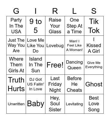 Galentine's Day Bingo Card