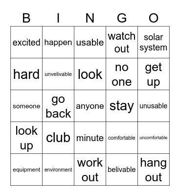 Bingo Card