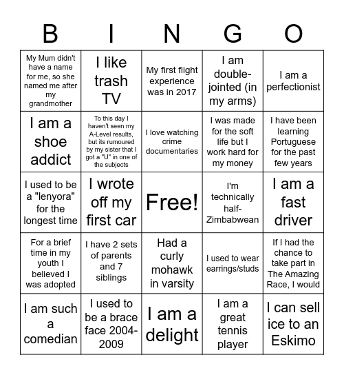 Random Bingo Card