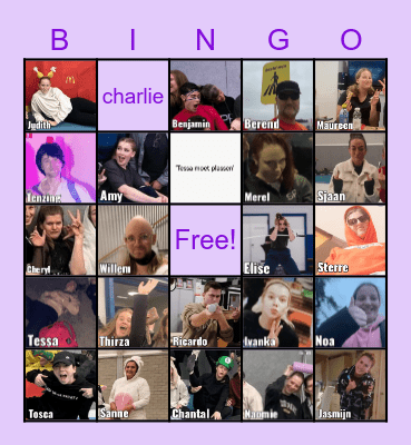 Sensation party Bingo Card