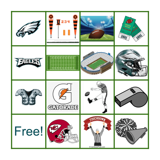 SUPERBOWL BINGO Card