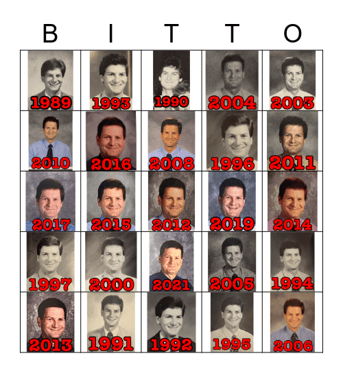 BITTINGER BINGO Card