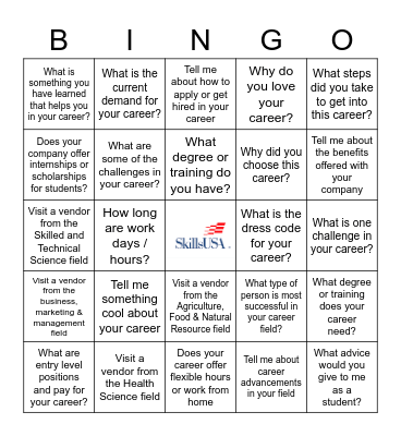 Name:  ________________________ Grade: Bingo Card