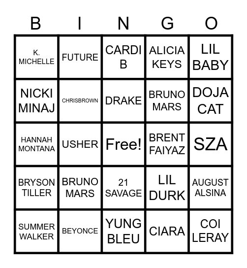 COTTAGE A BINGO Card