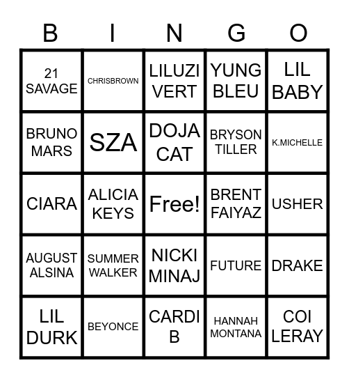 COTTAGE A BINGO Card