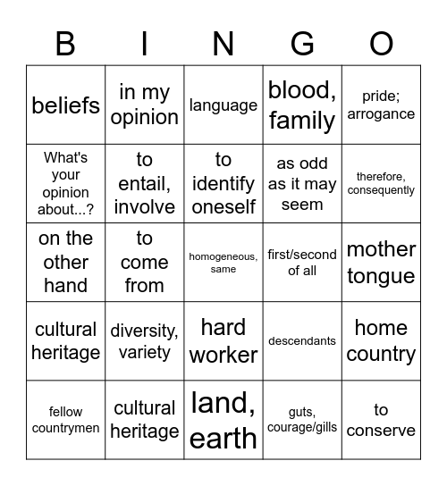 EC 4 U3 ASD 3 y 4 Bingo Card