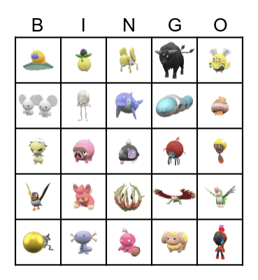 Shiny Bingo 2023 Bingo Card