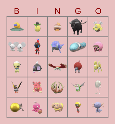Shiny Bingo 2023 Bingo Card