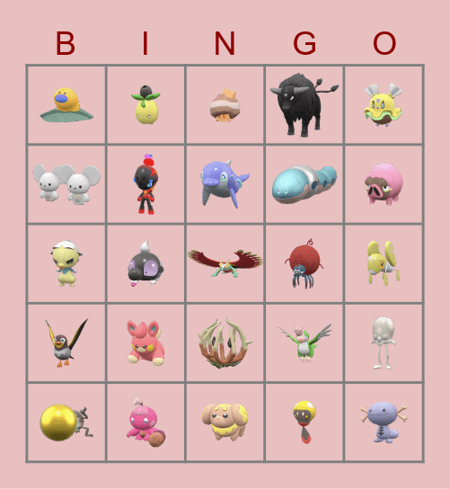 Shiny Bingo 2023 Bingo Card