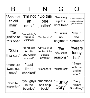 Dr. Unseren Bingo V.2 Bingo Card