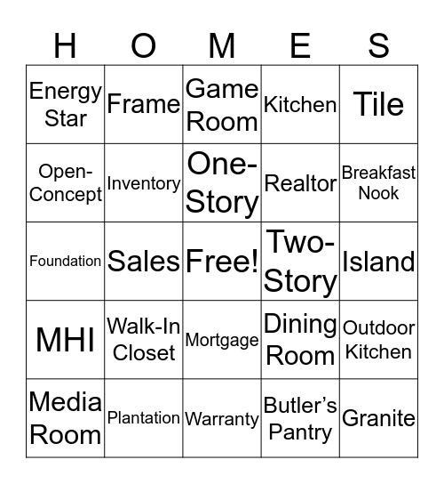 MHI Bingo Card