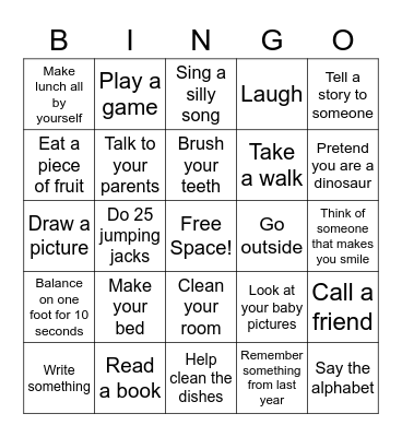 Stay at Home BINGO! Bingo Card