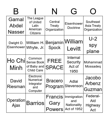 WORLD WAR II Bingo Card