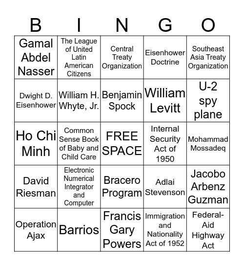 WORLD WAR II Bingo Card