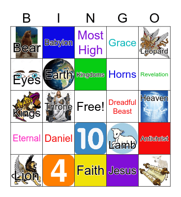 Daniel: Kingdoms in Conflict Bingo Card