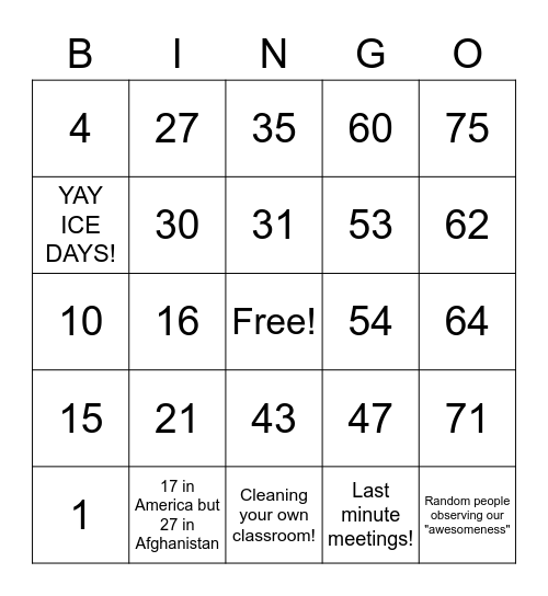 FebRRRary EB BINGO! Bingo Card