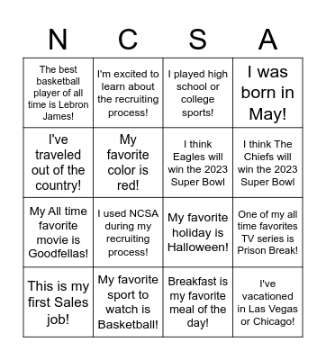 February Training Class Bingo!! Bingo Card