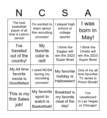 February Training Class Bingo!! Bingo Card