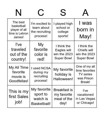 February Training Class Bingo!! Bingo Card