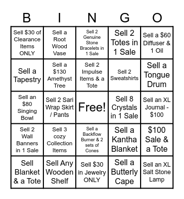 Crabtree EB Bingo Card