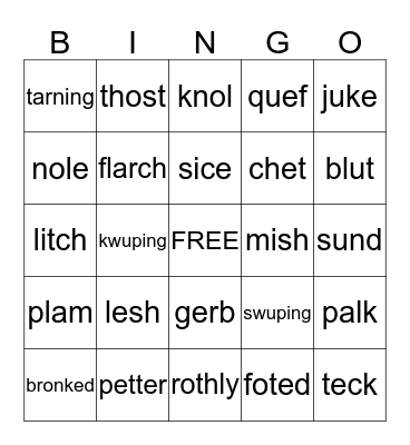 Miss Sidders' Super Kids Bingo Card