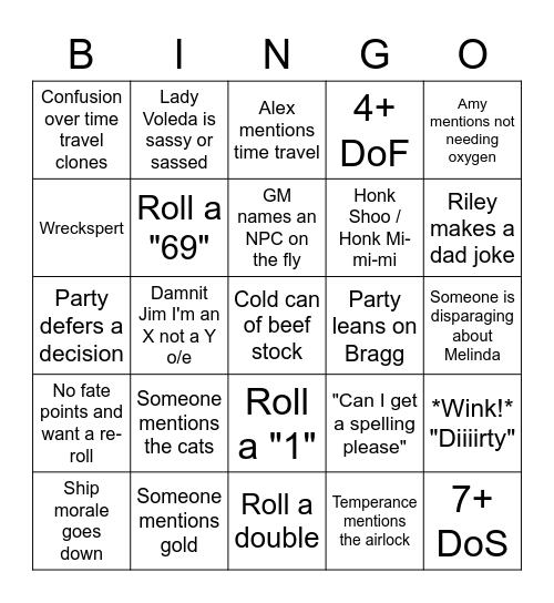 FFI BINGO Card