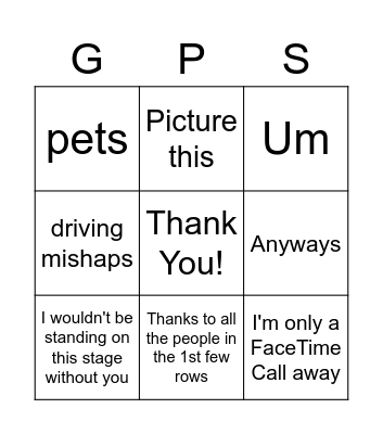 Chapel Talk Bingo Card