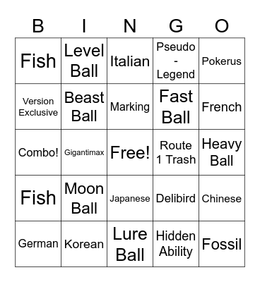 Surprise Trade Bingo! Bingo Card